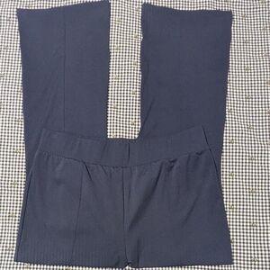 T By Talbots Flare Navy Pants